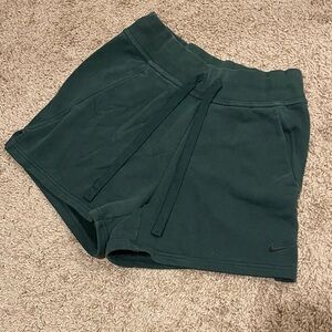 Nike Women's Dark Green Athletic Fleece Shorts